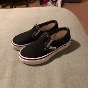 Black kids slip on vans brand new